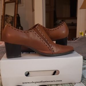 Womens brown leather shoes